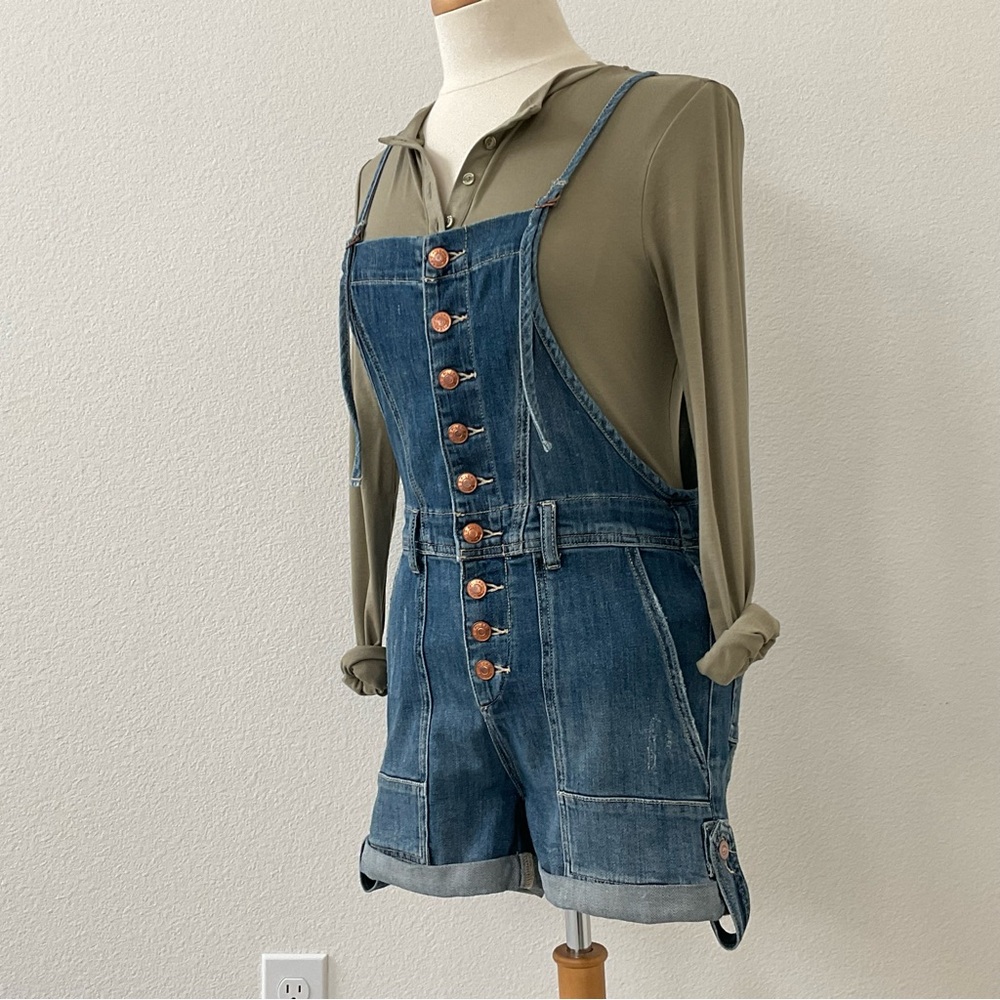 Anthropologie Pilcro Everyday Denim Short Overalls Size 25 - Picture 6 of 16